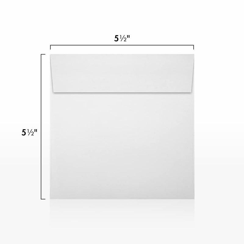 LUXPaper Square Invitation Envelopes | Peel & Press | 5 1/2" x 5 1/2" | Bright White | 70lb. Text | 50 Qty - Image 3